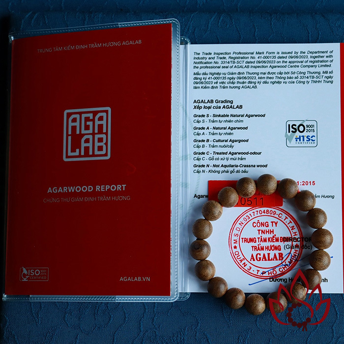 Vòng Trầm Hương Hạt Tròn | 10 Ly | Trầm Tốc Kiến Tự Nhiên Lâu Năm